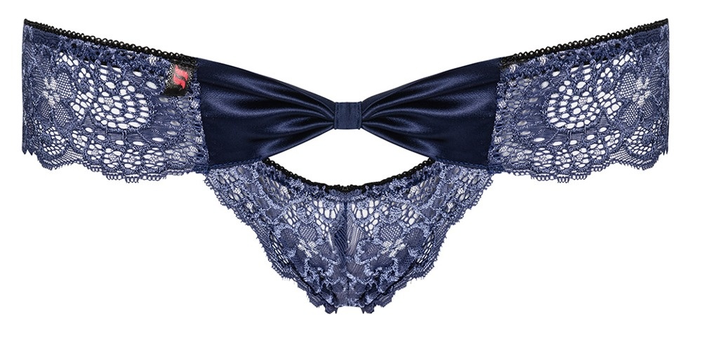 Chilotei din dantela fina cu motive florale Auroria panties, blue - L/XL