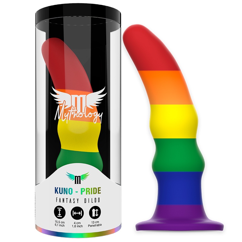 Dildo anal cu vibratii MYTHOLOGY - KUNO PRIDE DILDO M Lungime totală: 15.5 cm