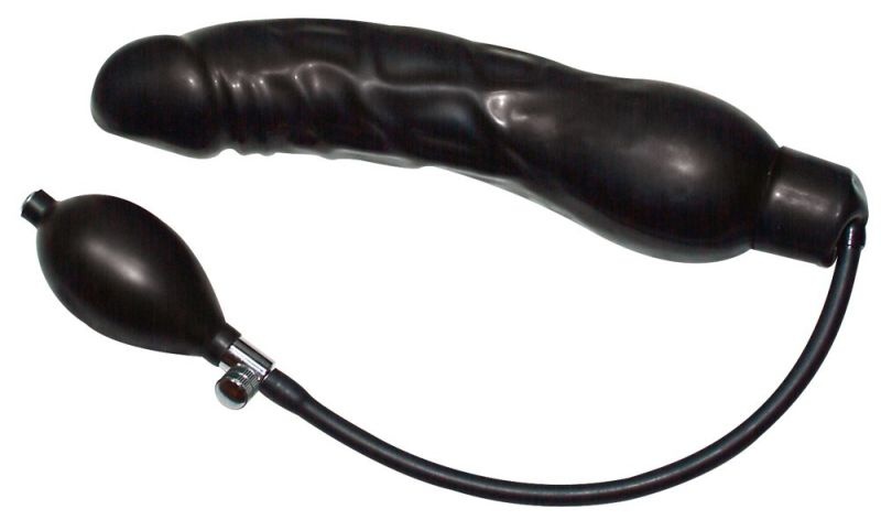 Dildo cu pompa Black Latex Balloon (23 cm)