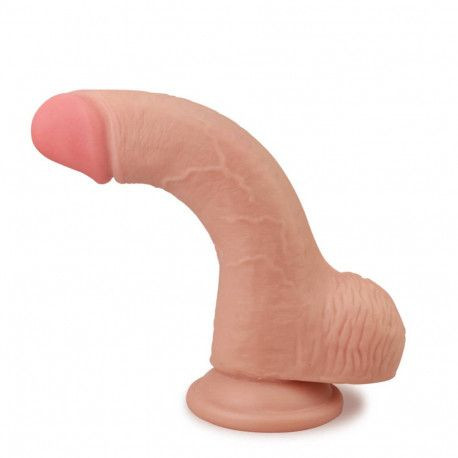 Dildo din material realist cu 2 straturi Skinlike Soft Cock 19cm