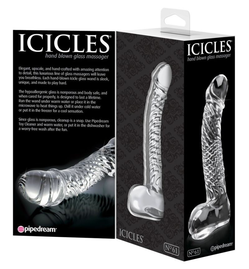 Dildo din sticla suflata manual Glass Dildo No. 61 (16.5 cm) - 2 | YEO