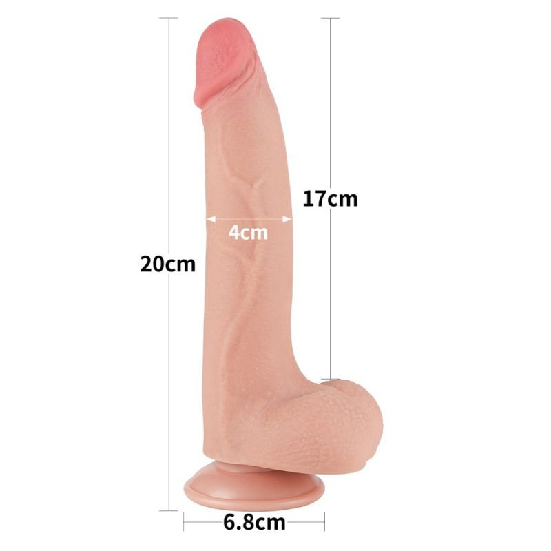 Dildo realist 8.5\'\' Sliding Skin Dual Layer Dong Flesh I (20cm) - 1 | YEO