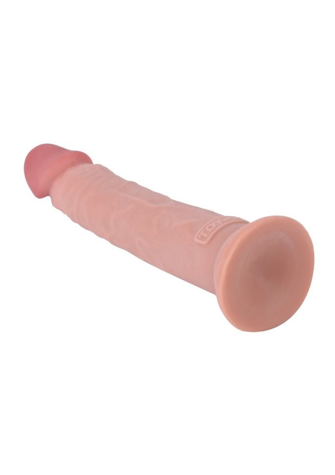 Dildo realist cu dubla densitate si ventuza de fixare Deluxe Dual Density Dong 8 In (17.5cm) - 1 | YEO