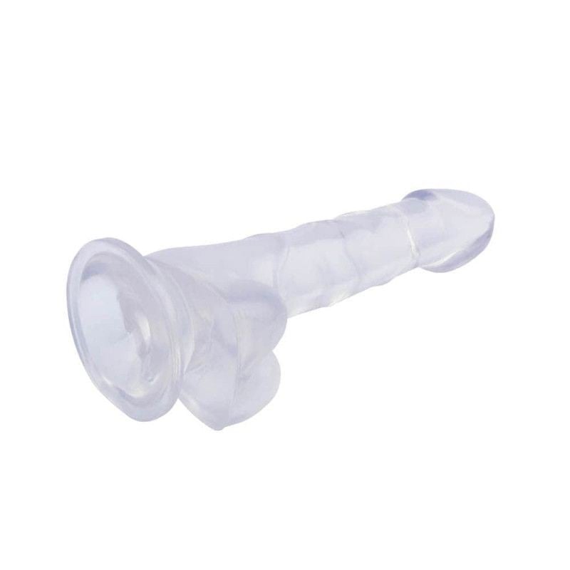 Dildo transparent din material moale si flexibil 7.7 Inch-Dildo Jelly Clear (17cm)