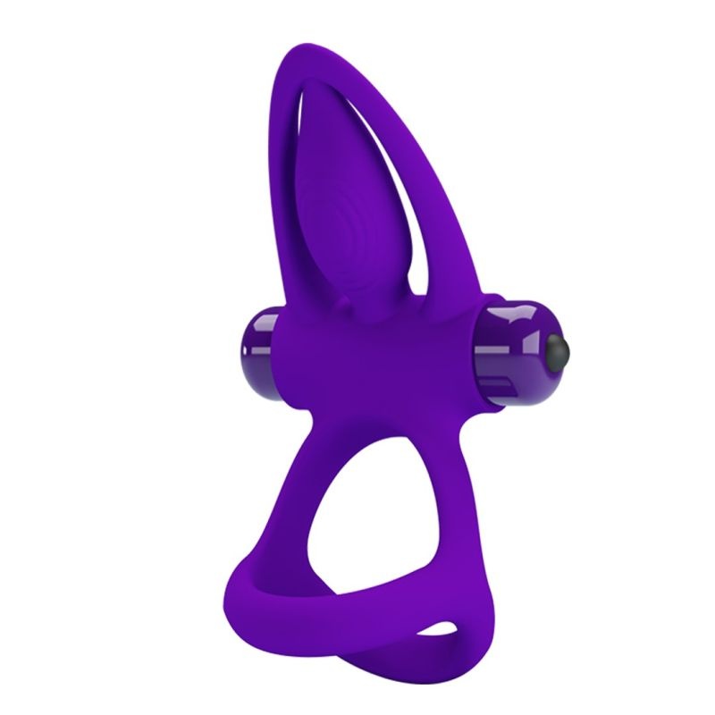 Inel din silicon de la Pretty Love cu 10 moduri de vibratie si stimulator clitoridian VIBRATION COCK RING - 2 | YEO