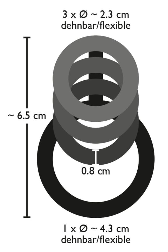 Inel penis multiplu pentru erectii puternice New TPE Cockring 2