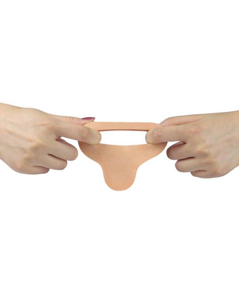 Inel penis stimulare anala The Ultra Soft Double (inserabil 13cm)