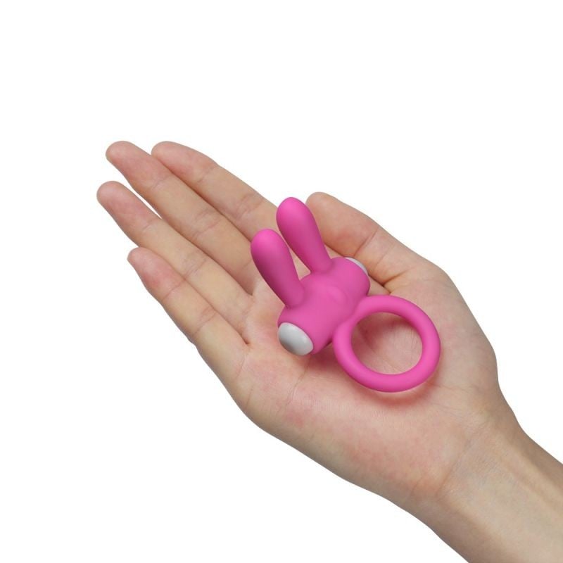 Inel vibrator puternic cu stimulator clitoridian POWER CLIT COCKRING PINK - 2 | YEO