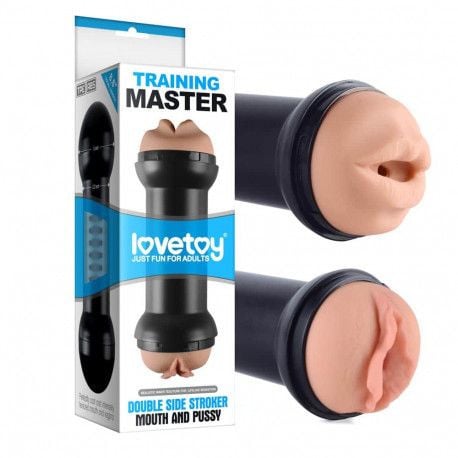 Masturbator cu 2 capete de penetrare Traning Master Flesh 22cm