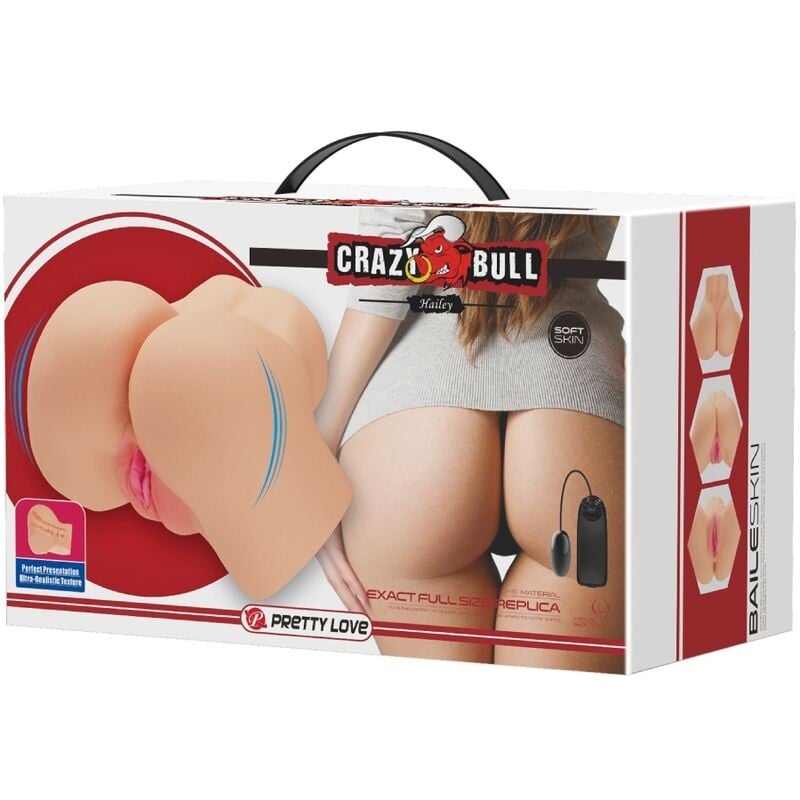 Masturbator cu vibratii Crazy Bull Hailey Flesh