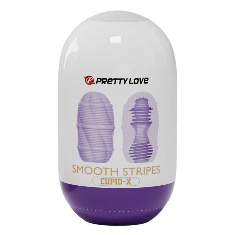 Masturbator flexibil in forma de ou PRETTY LOVE – CUPID-X SMOOTH STRIPES