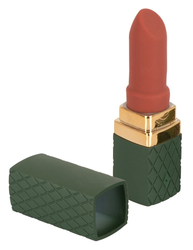 Mini vibrator de lux cu design de ruj 10 moduri de vibratie Luxurious Lipstick Vibrator (8,5 cm)