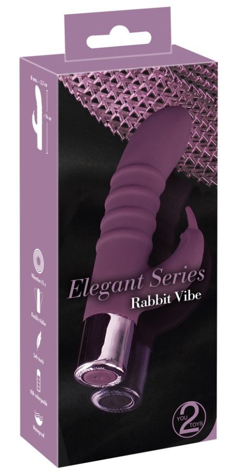 Mini vibrator iepure cu 15 moduri de vibratie Elegant Series Rabbit Vibrator 16 cm - 1 | YEO