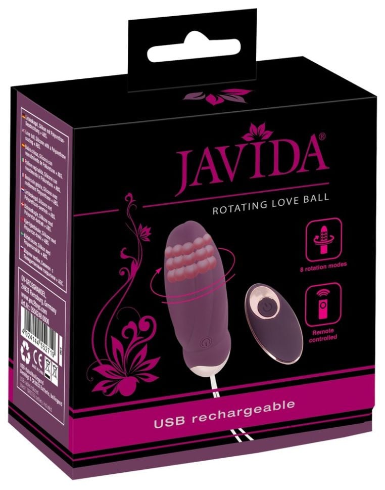 Ou vibrator rotativ cu telecomanda Javida Rotating Love Ball