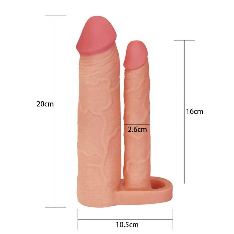 Prelungitor penis cu stimulator anal 2