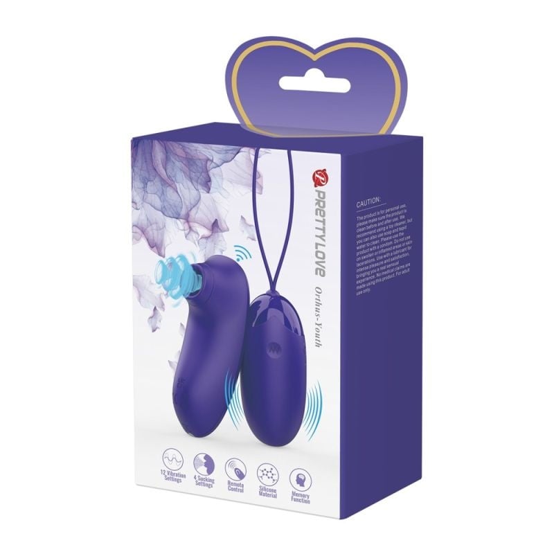 Set Ou Vibrator+ Stimulator Clitoris - ORTHUS 12 functii de vibratii - 2 | YEO