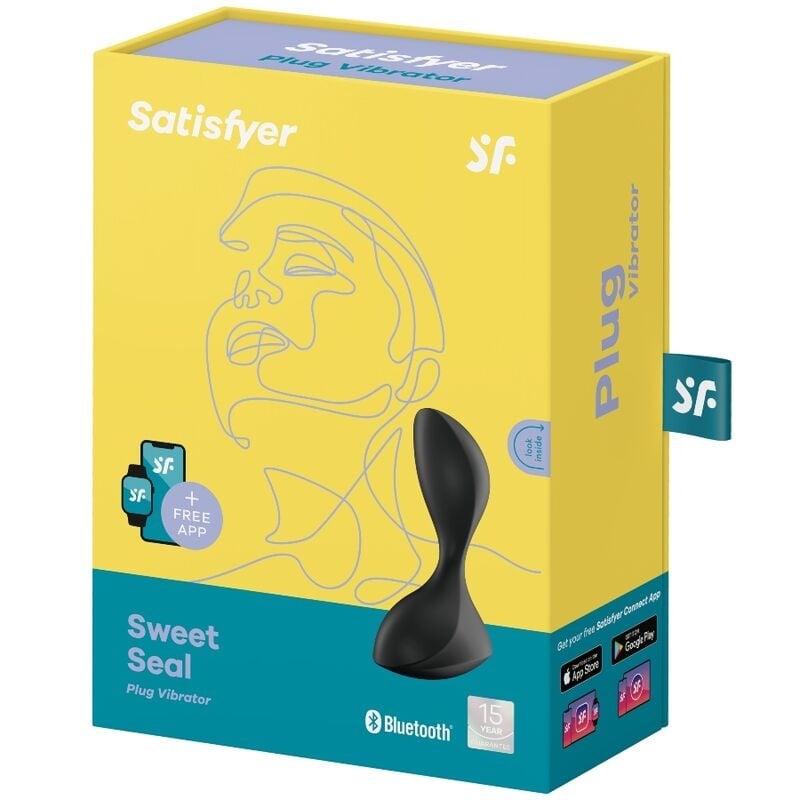 Stimulator anal unisex cu 12 functii de vibratie Satisfyer Sweet Seal black (11.2m)