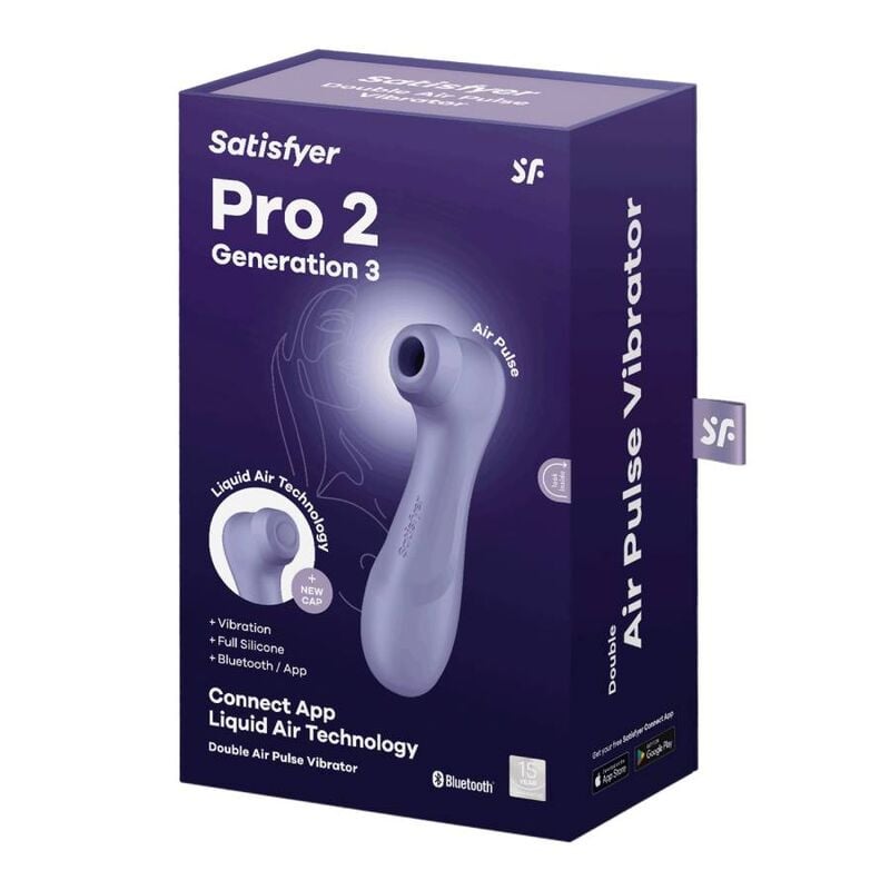 Stimulator Clitoris Satisfyer Pro 2 Generation 3 with Liquid Air lilac Bluetooth/App