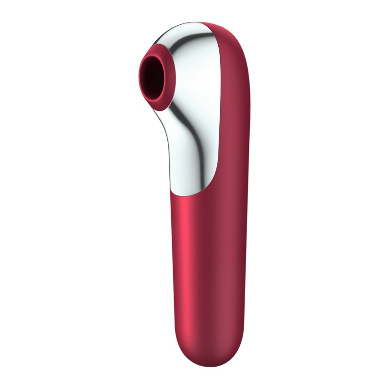 Stimulator clitoris si vibrator punct G inteligent SATISFYER Dual Red - Vibratii + Unde Presiune