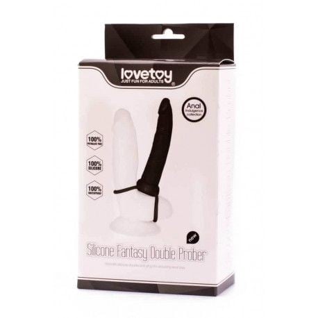 Stimulator dubla penetrare din silicon Silicone Fantasy Double Prober 15cm - 1 | YEO