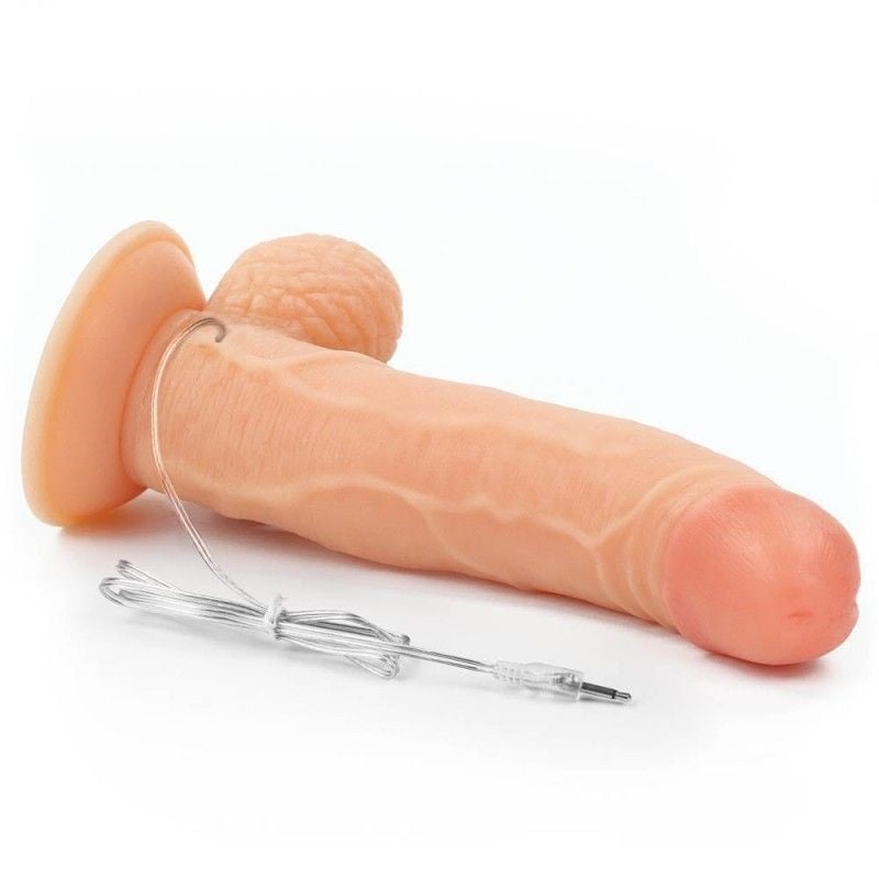 Strap-on cu ham si curea reglabile, prevazut cu vibrator realist cu 10 functii puternice 21.5cm - 3 | YEO