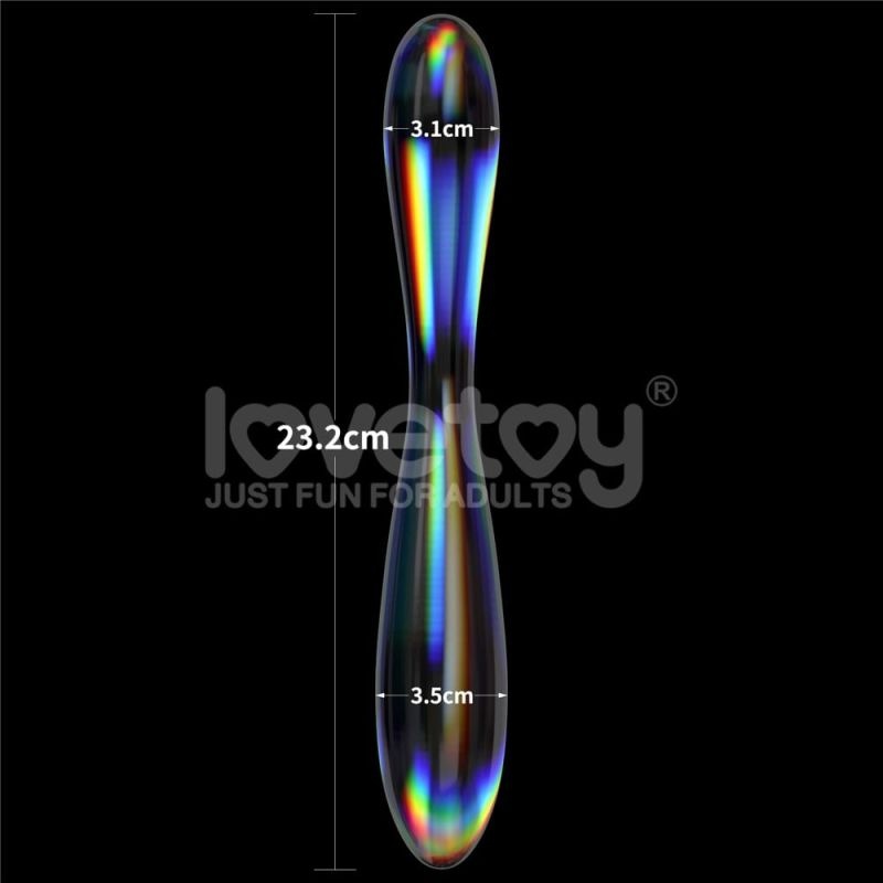 Twilight Gleam Glass Dildo- Double Delight (23.2cm) - 1 | YEO