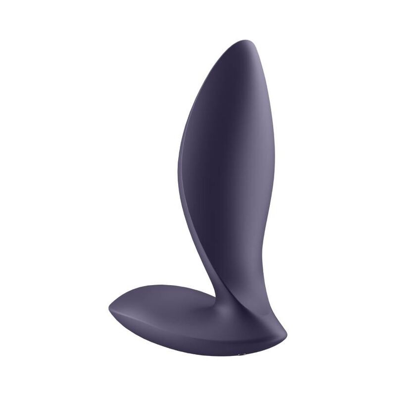 Vibrator anal 12 programe de vibratie Satisfyer Power Plug purple (11,3cm)