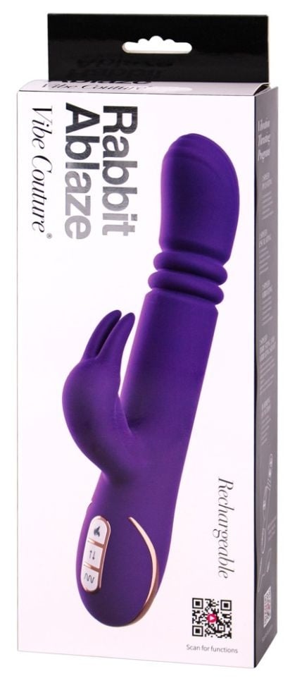 Vibrator cu Incalzire si Miscare Impingere -Rabbit Ablaze 7 moduri de vibratie