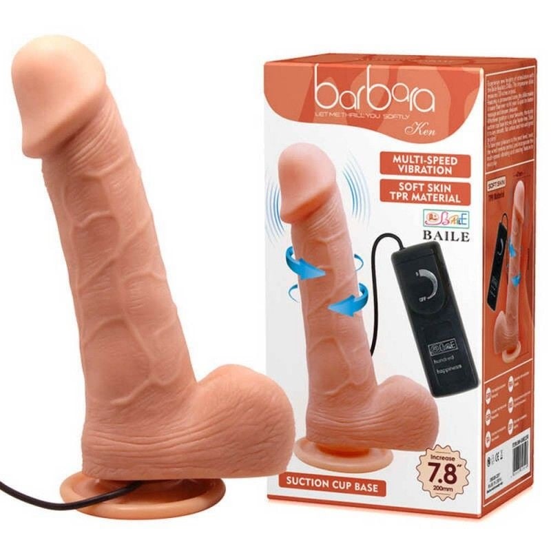 Vibrator cu Ventuza- Vibratii & Rotatii (20cm)