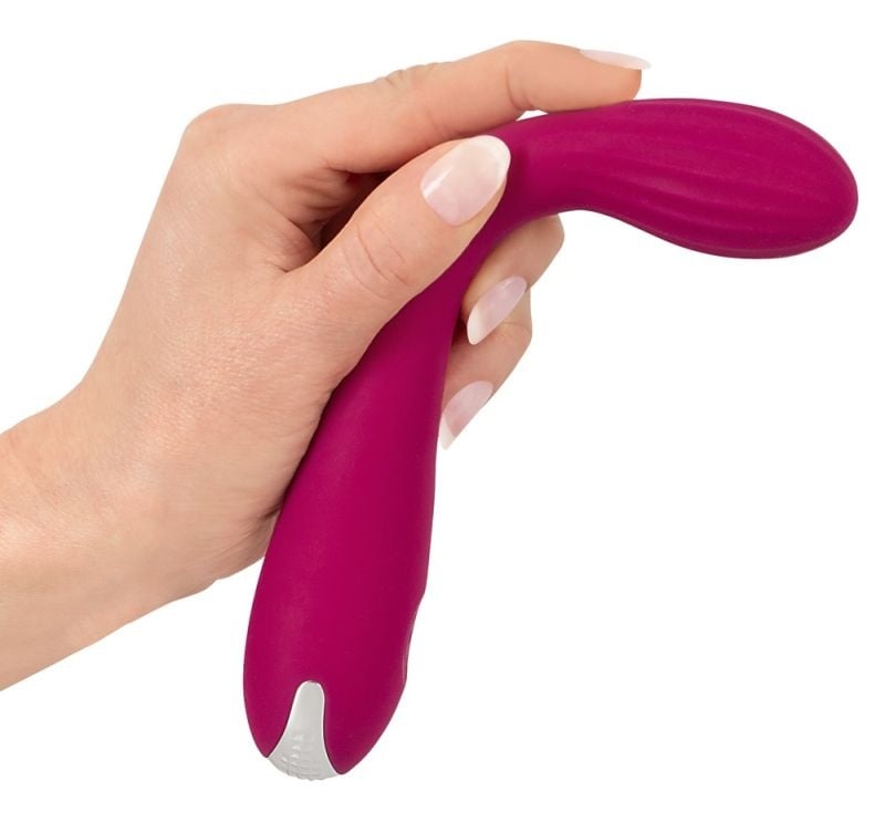 Vibrator curbat cu cap flexibil G-Spot Vibrator Sweet Smile (20 cm) - 1 | YEO