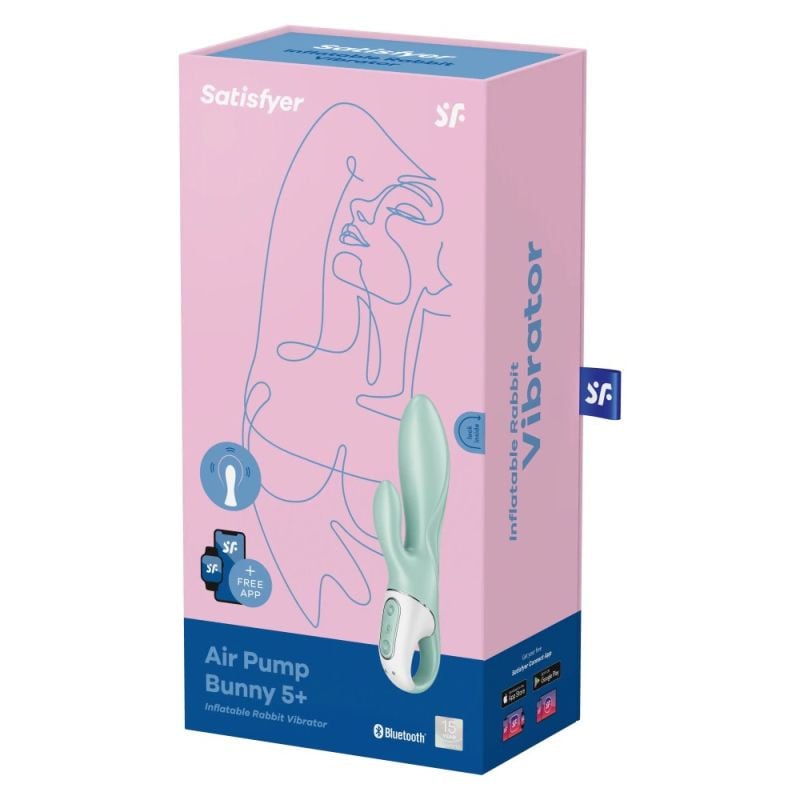 Vibrator gonflabil Satisfyer Air Pump Bunny 5+ mint (20.5cm)