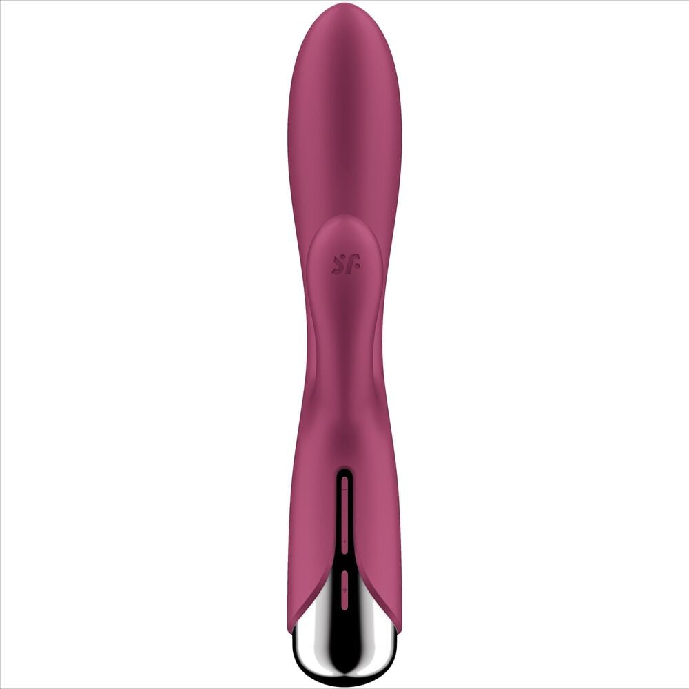 Vibrator iepure cu 12 programe de vibratii intense si 5 programe suplimentare de rotatie Satisfyer Spinning Rabbit 1, red (20cm) - 2 | YEO