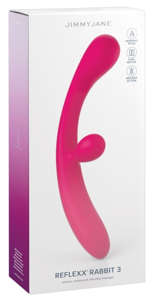 Vibrator iepure din silicon cu functie de incalzire Reflexx Rabbit 3 - cu incalzire - 2 | YEO