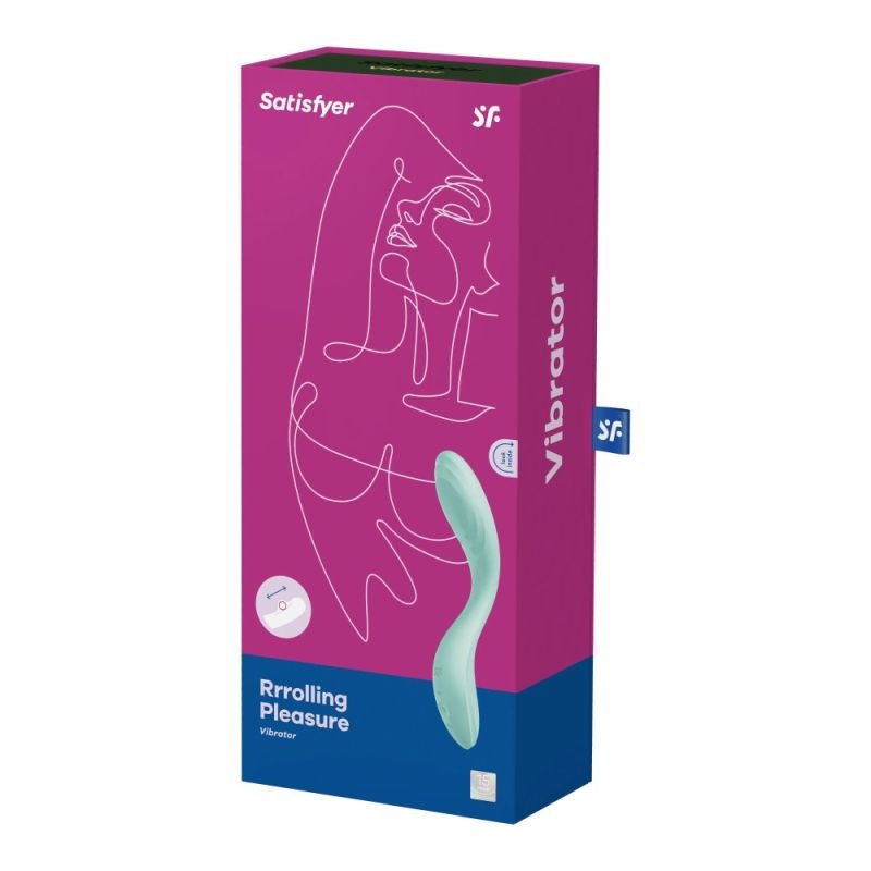 Vibrator inovator pentru punctul G Satisfyer Rrrolling Pleasure mint (22cm)