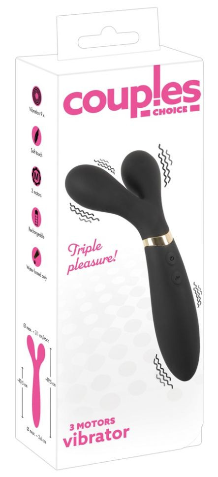 Vibrator pentru cupluri 3 Motors Vibrator (19,5 cm)