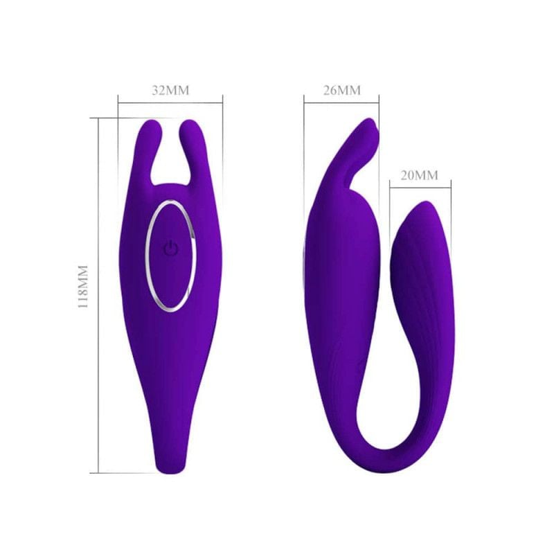 Vibrator pentru cupluri Pretty Love Bill Purple - 1 | YEO