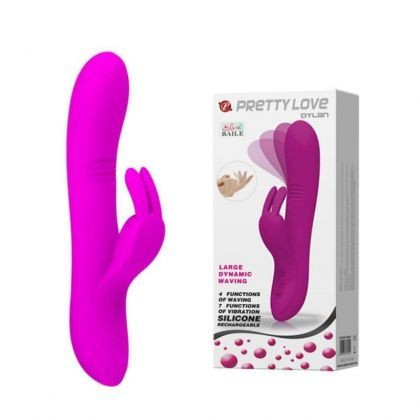 Vibrator rabbit de lux din silicon Pretty Love Dylan Purple 21cm