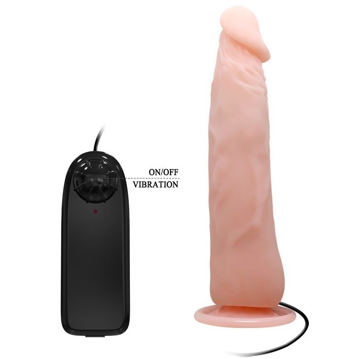 Vibrator Realist Multispeed cu Telecomanda si Ventuza, 23 cm