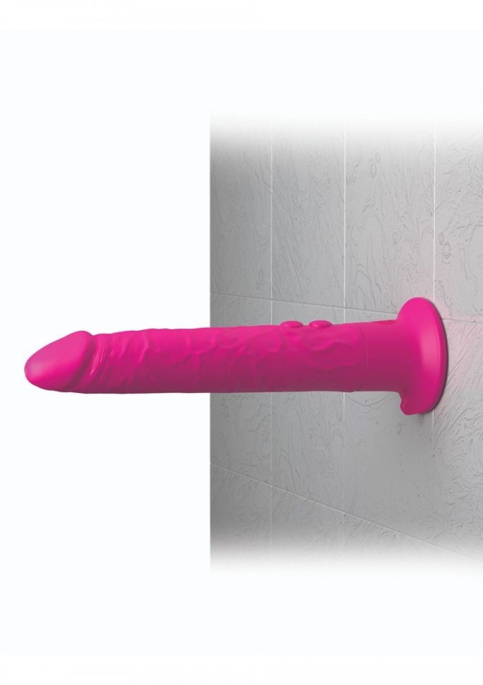 Vibrator realistic din silicon, cu ventuza, 10 moduri de vibratii Wall Banger 19.5cm - 2 | YEO