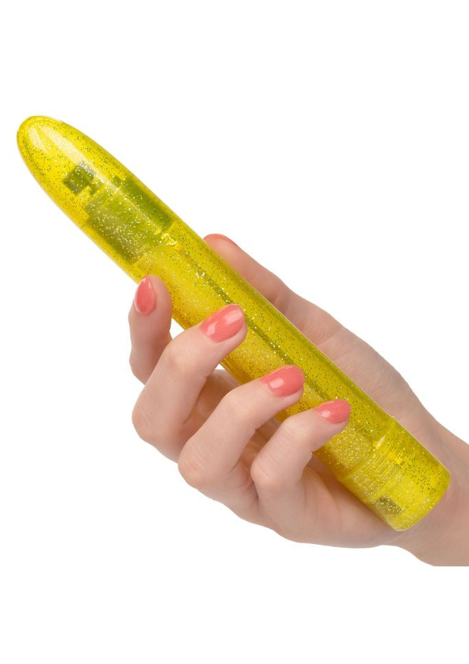 VIBRATOR Sparkle Slim Vibe, Yellow (15,25 cm)