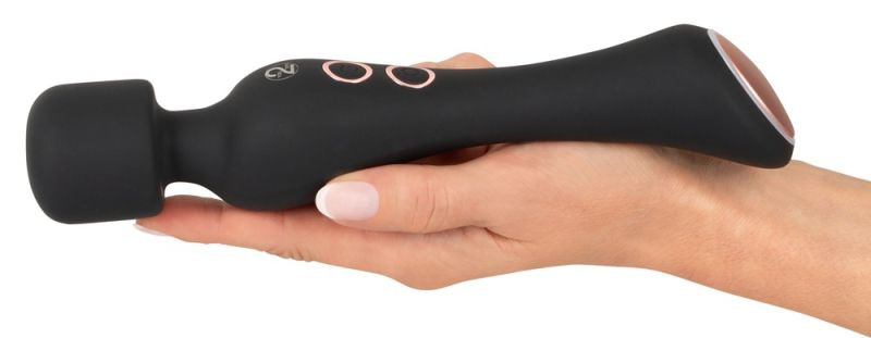 Bagheta de masaj din silicon cu 2 motoare Warming Wand Vibrator (22.6cm) - 2 | YEO