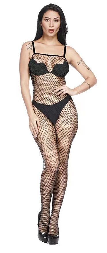 Catsuit Bodystocking Crotchless Fishnet, in SexShop KUR Romania