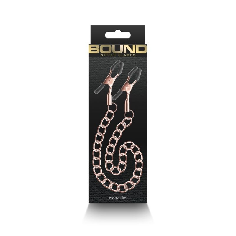 Clemele ajustabile pentru mamelon Bound - Nipple Clamps - DC2 - Rose Gold