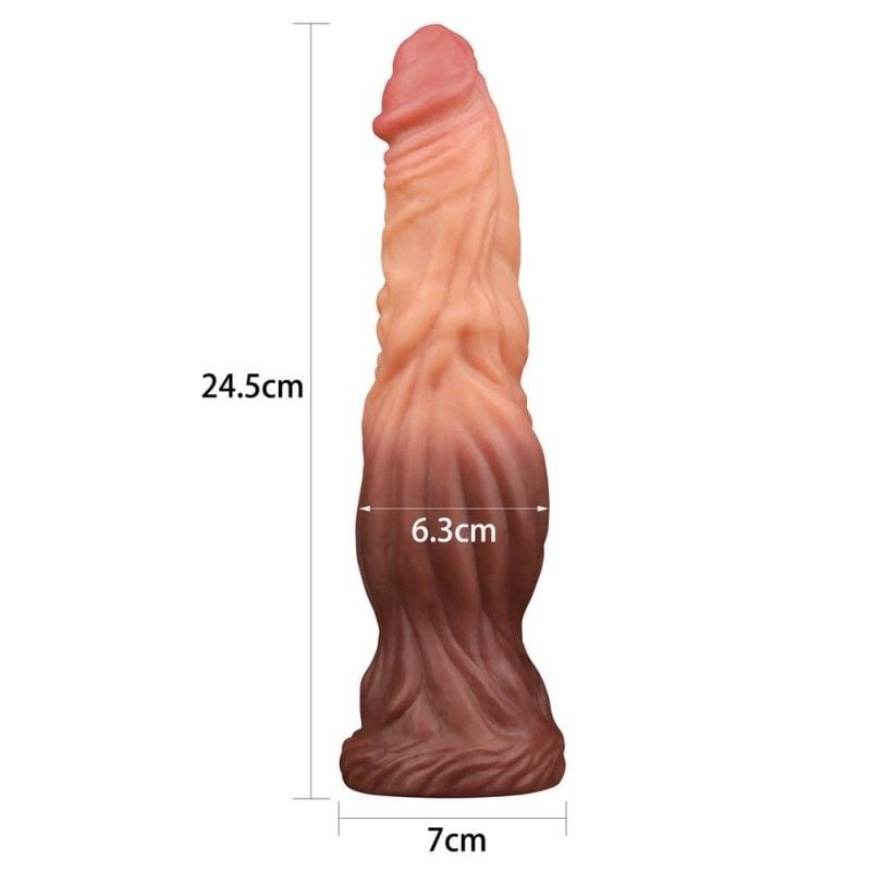 Dildo cu design unic 9.5 Dual Density Silicone Handmade Dildo 24.5cm - 3 | YEO