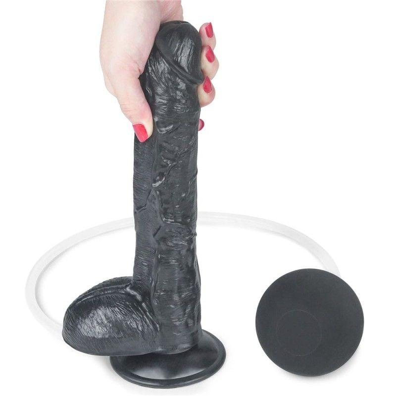 Dildo cu ejaculare Squirting 10 Extreme Dildo - Black- 25cm - 1 | YEO