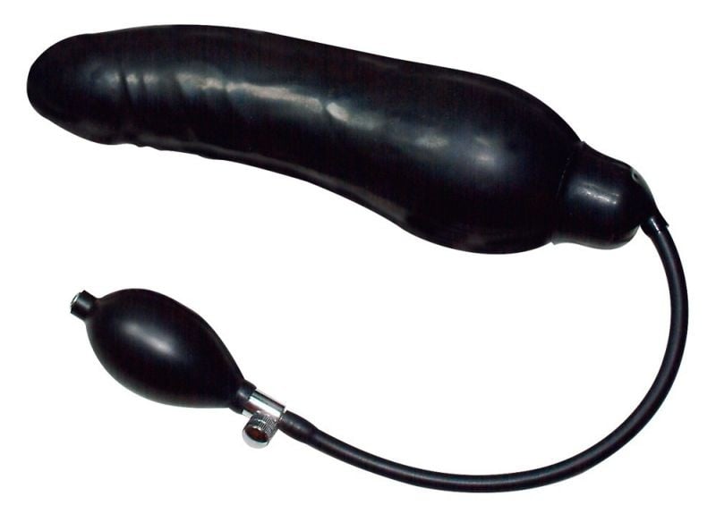 Dildo cu pompa Black Latex Balloon (23 cm) - 2 | YEO