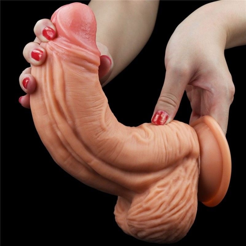 Dildo din silicon Monster 10 Dual-Layered Silicone Nature Cock (24.5cm x 6,8cm)