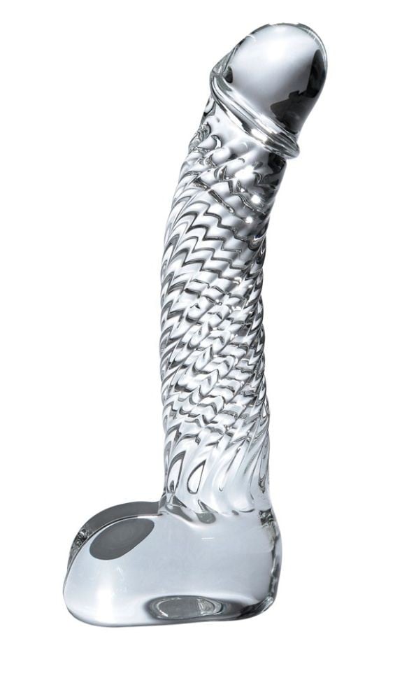 Dildo din sticla suflata manual Glass Dildo No. 61 (16.5 cm)