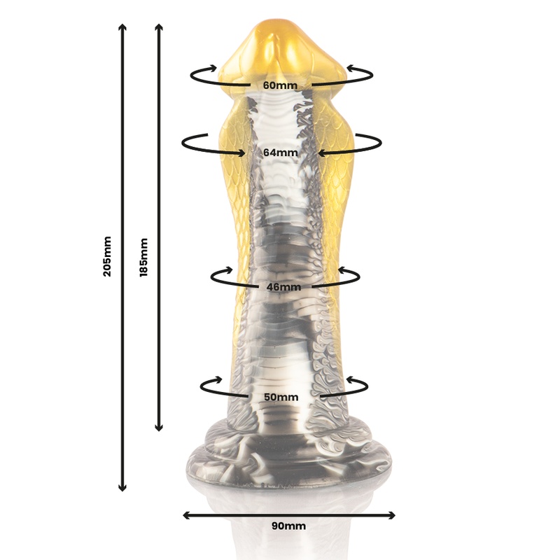 Dildo fantezist mare in forma de sarpe EPIC - DRAKON DILDO YELLOW COBRA - 3 | YEO