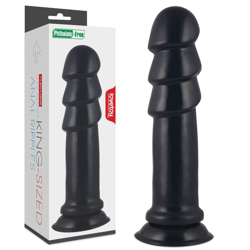 Dildo neted cu 3 trepte de penetrare King-Sized Anal Ripples 28 x 6.5cm